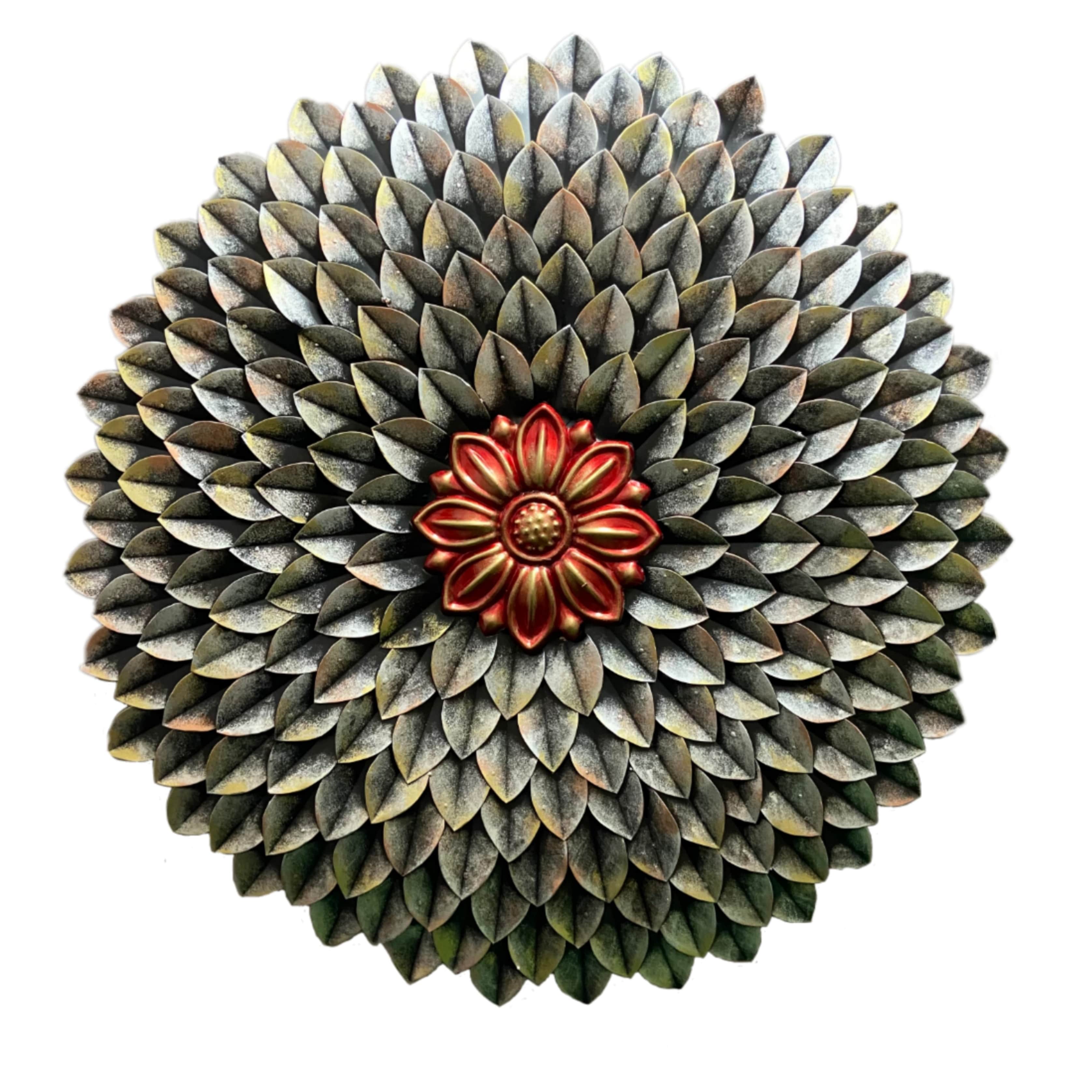 Urban Flower Metal Wall Decor - rear_view