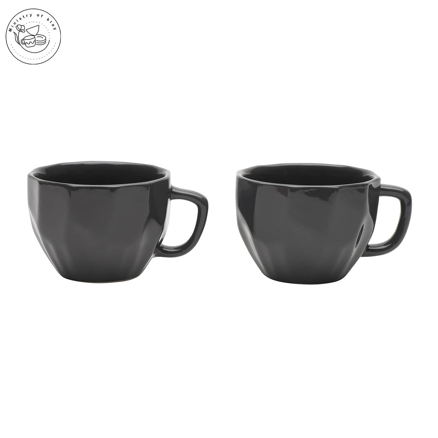 Ceramic Coffee Cups (Set of 2) 200ml each - front_view