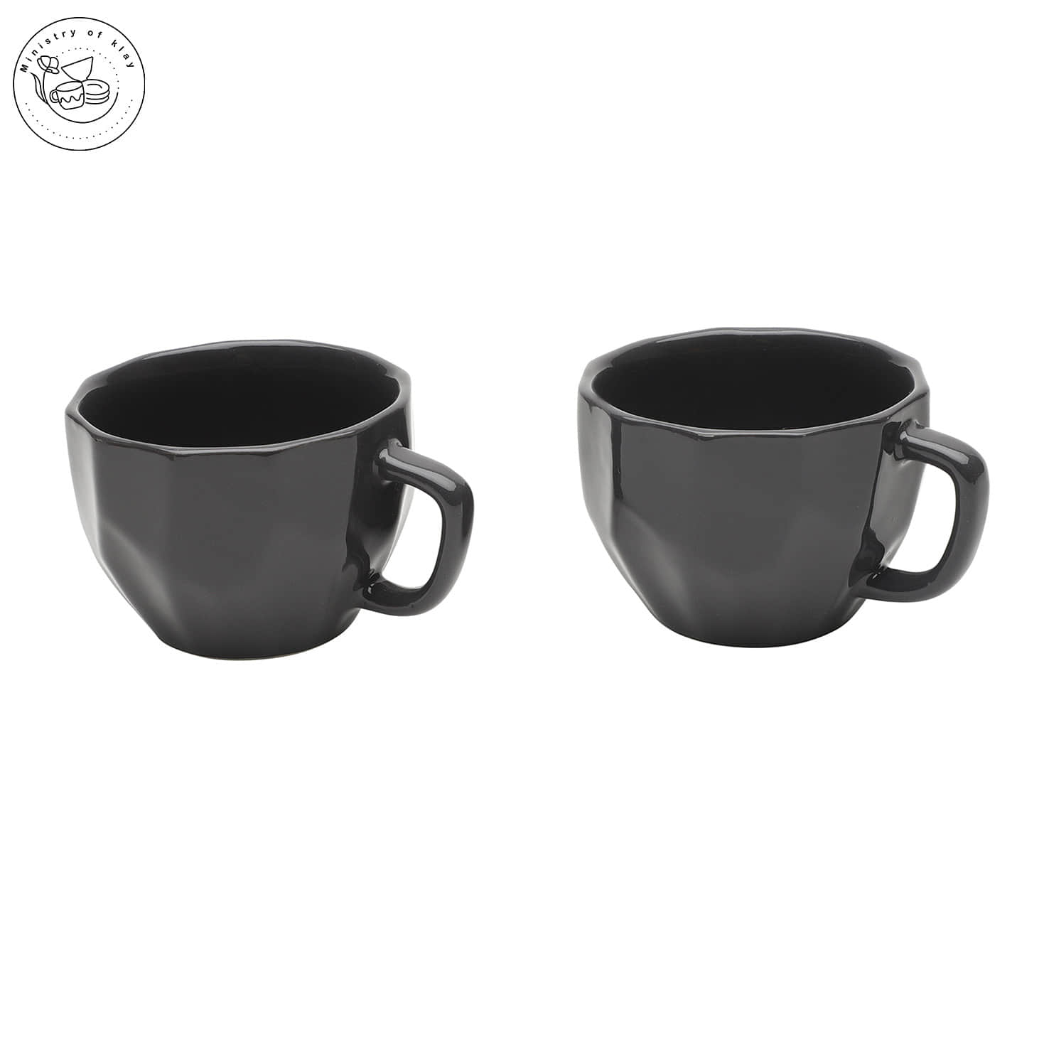 Ceramic Coffee Cups (Set of 2) 200ml each - left_view
