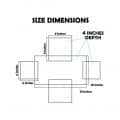 Intersecting Wall Mount Five Shelves (Modern, Red & White) - rear_view