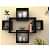 Intersecting Wall Mount Four Shelves  (Modern, Elegant Black) - photo