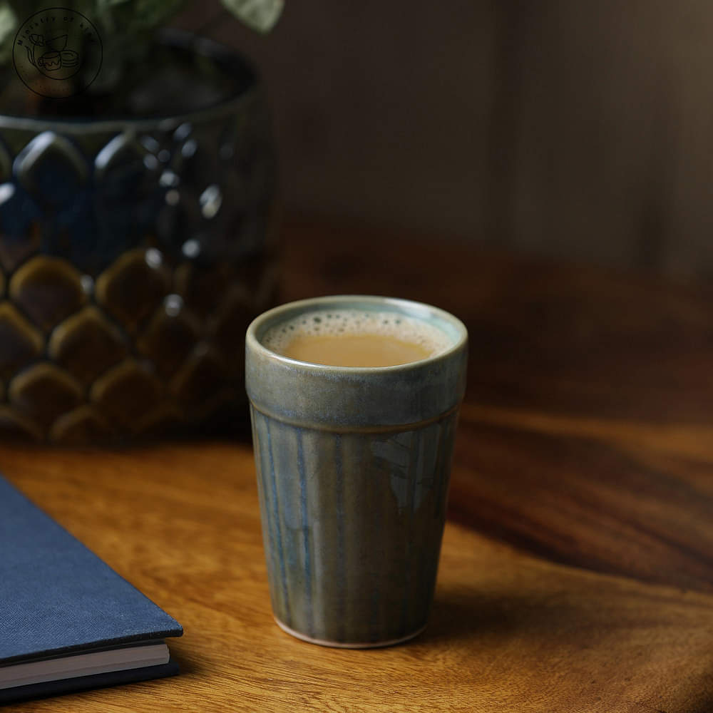 Ceramic Cutting Chai Glasses (Set of 2) 100ml each - photo