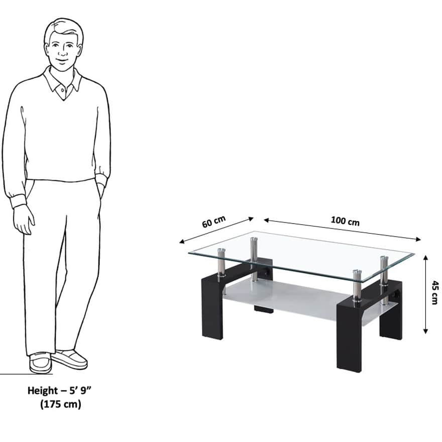 Nexon Coffee Table (Black) - right_view