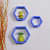 Wooden Wall Mount 3 Hexagon Floating Shelves - front_view