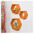 Wooden Wall Mount 3 Hexagon Floating Shelves (Orange) - photo