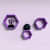Wooden Wall Mount 3 Hexagon Floating Shelves (Purple) - rear_view