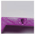 Wooden Wall Mount 3 Hexagon Floating Shelves (Purple) - right_view