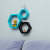 Kansai Wooden Wall Mount Hexagon Floating Shelves (Sky Blue & Black) - photo