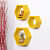 Kansai Wooden Wall Mount Shelves (Yellow) - photo