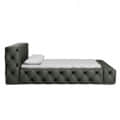 Exquisite King Size Upholstered Bed In Dark Grey - rear_view