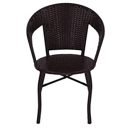 Outdoor Garden Patio Seating Set 1+2 (2 Chairs and 1 Table) (Brown)