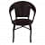 Outdoor Garden Patio Seating Set 1+2 (2 Chairs and 1 Table) (Brown) - front_view