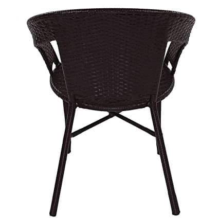 Outdoor Garden Patio Seating Set 1+2 (2 Chairs and 1 Table) (Brown)