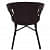 Outdoor Garden Patio Seating Set 1+2 (2 Chairs and 1 Table) (Brown) - rear_view