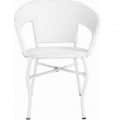 Outdoor Garden Patio Seating Set 1+2 (2 Chairs and 1Table) (White) - front_view