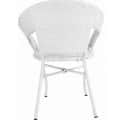 Outdoor Garden Patio Seating Set 1+2 (2 Chairs and 1Table) (White) - left_view