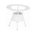 Outdoor Garden Patio Seating Set 1+2 (2 Chairs and 1Table) (White) - top_view