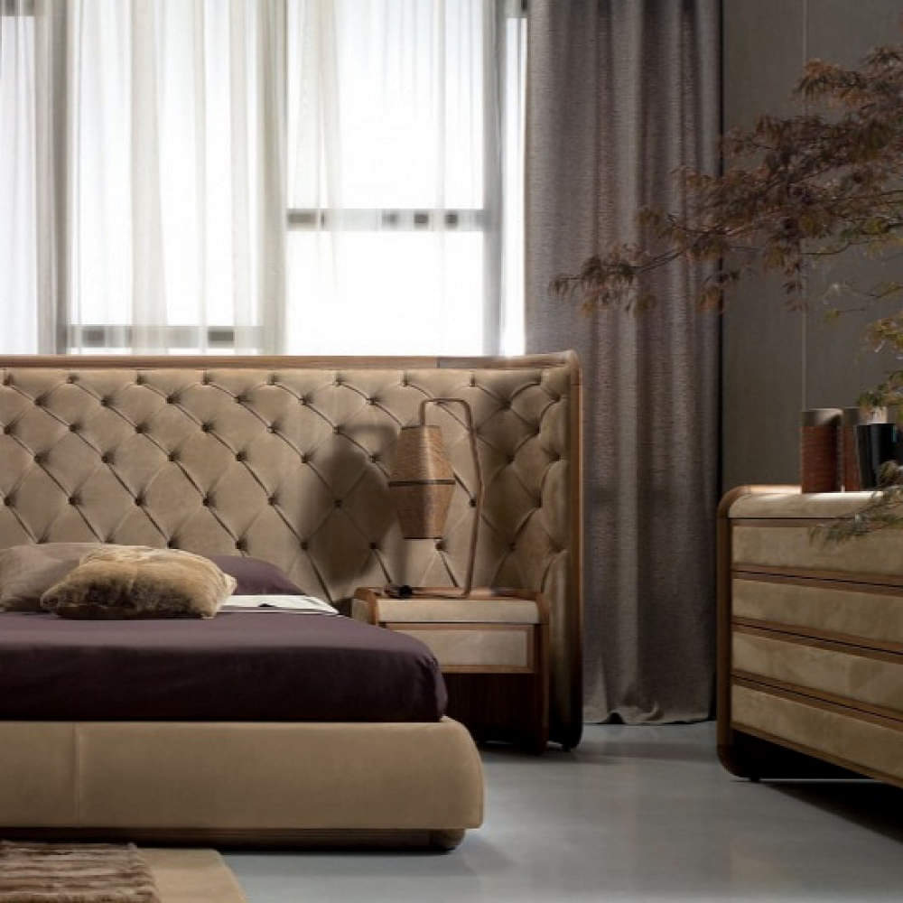 German Ambrosia Bliss King Size Bed With Side Tables - photo