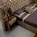 German Ambrosia Bliss King Size Bed With Side Tables - rear_view