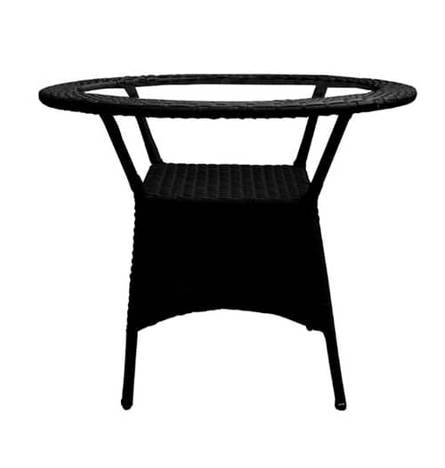 Outdoor / Indoor Patio Balcony Chair Set With Glass Table