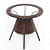 Outdoor Patio Chair Set 2+1 With Glass Table - left_view