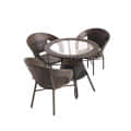 Outdoor / Indoor Chair Set 3+1 With Glass Table - photo
