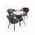 Outdoor / Indoor Chair Set 3+1 With Glass Table - photo