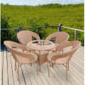 Garden Patio Seating Chair and Table Set (1Table & 4 Chairs) - top_view