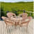 Garden Patio Seating Chair and Table Set (1Table & 4 Chairs) - top_view