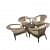 Balcony Wicker 4 Seater Furniture Set - top_view
