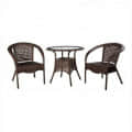 Outdoor Patio Chair Set 2+1 With Glass Table - photo