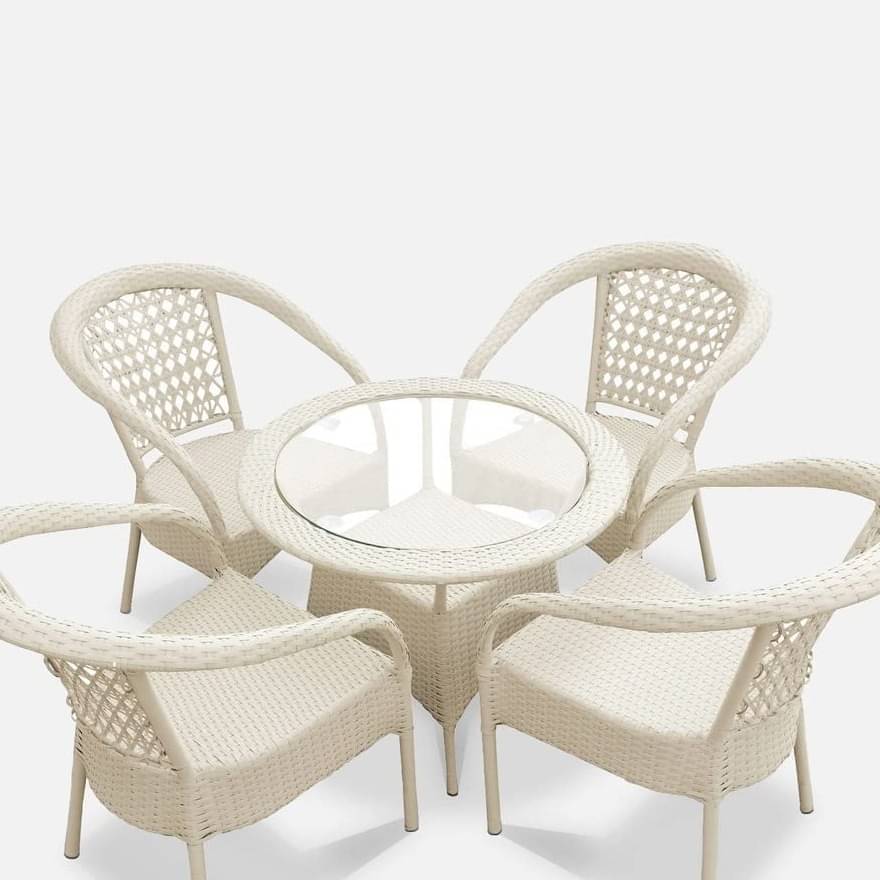 Balcony Wicker 4 Seater Furniture Set