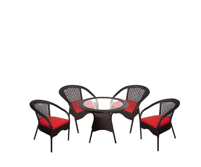 Garden Chair Table Set 4+1