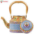 Tea Set Veri Peri - Hand Painted Tea Kettle, 6 glass & A Cart Set - left_view