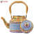 Tea Set Veri Peri - Hand Painted Tea Kettle, 6 glass & A Cart Set - left_view
