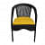 Patio Indoor/Outdoor Chair Set With Yellow Cushions (Set of 2) - front_view