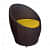 Apple Patio Indoor/Outdoor Garden Chair Set With Yellow Cushions (2 Chair) - rear_view