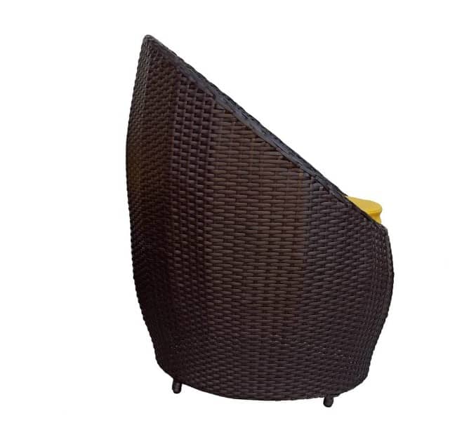 Apple Patio Indoor/Outdoor Garden Chair Set With Yellow Cushions (2 Chair)