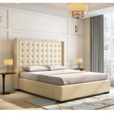 Harris Upholstered Queen Bed With 4 Drawers