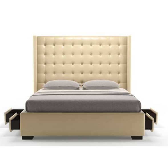 Harris Upholstered Queen Bed With 4 Drawers