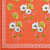 Pure Cotton Premium Quality King Size Bedsheet With 2 Designer Pillow Covers (Orange) - rear_view