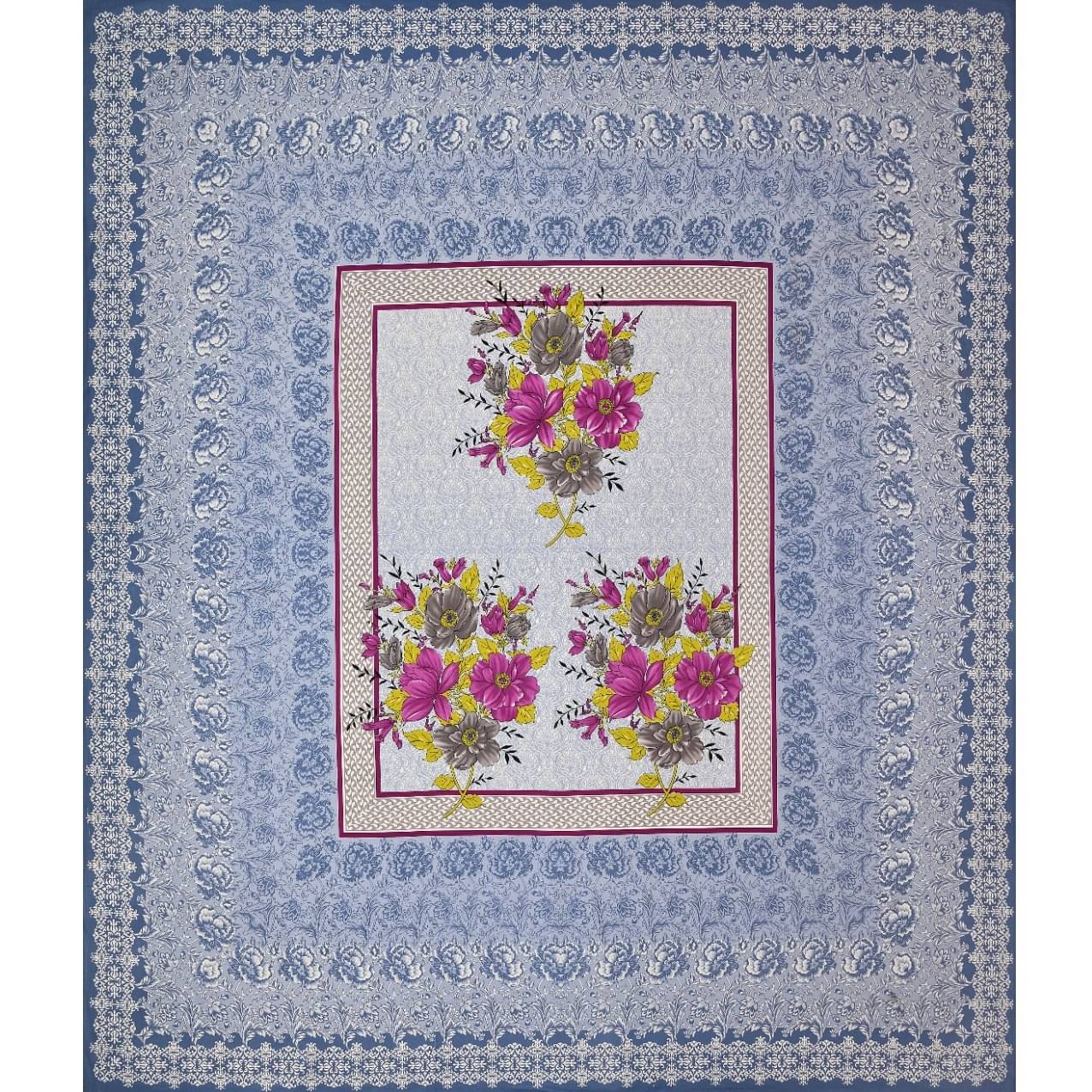 Pure Cotton Premium Quality King Size Bedsheet With 2 Designer Pillow Covers