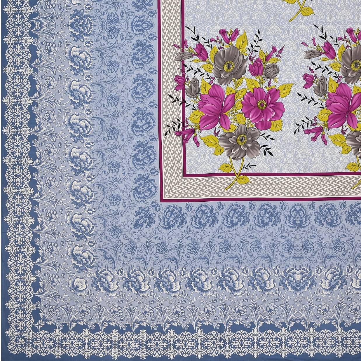 Pure Cotton Premium Quality King Size Bedsheet With 2 Designer Pillow Covers