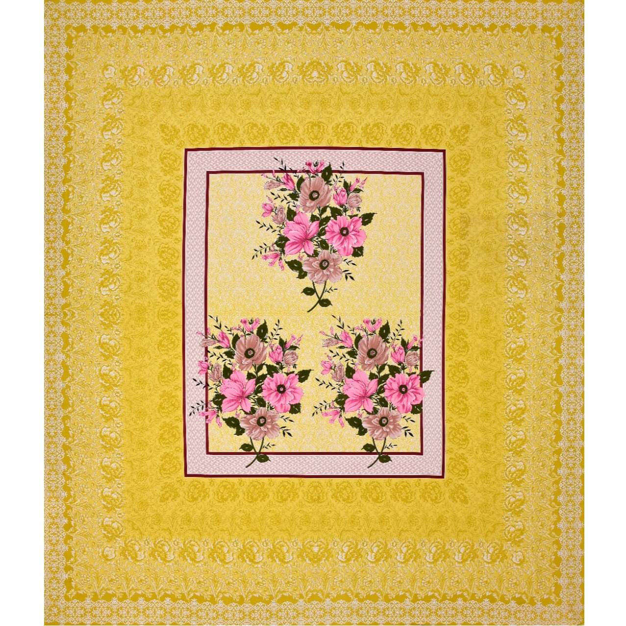 Pure Cotton Premium Quality King Size Bedsheet With 2 Designer Pillow Covers