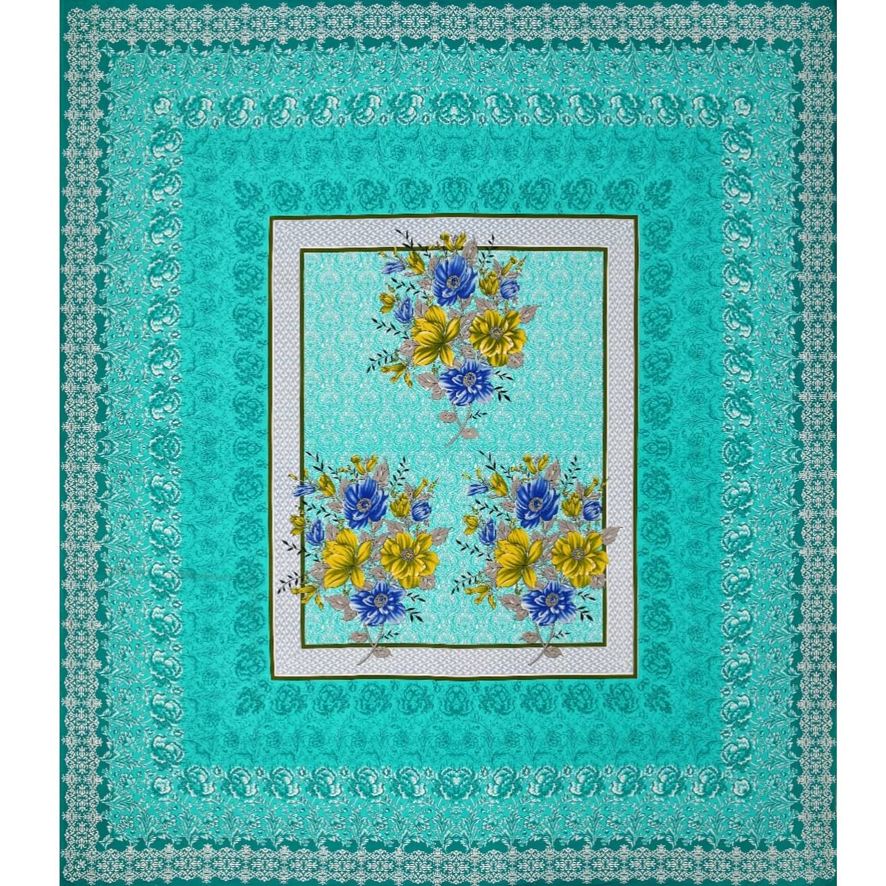 Pure Cotton Premium Quality King Size Bedsheet With 2 Designer Pillow Covers