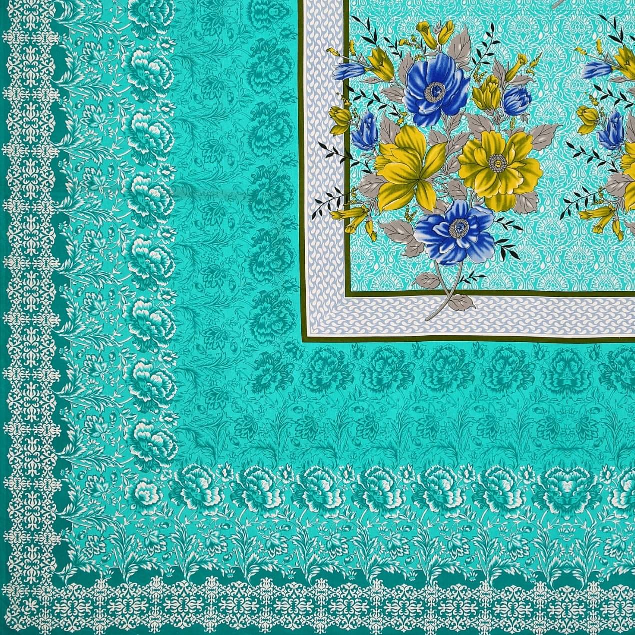 Pure Cotton Premium Quality King Size Bedsheet With 2 Designer Pillow Covers