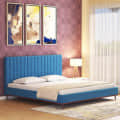 Isidora Upholstered Bed In Blue Colour In King Size - front_view