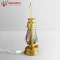 Hand Painted Hurrican Lantern with Bulb : Pure Bliss Ladakhi Art - left_view