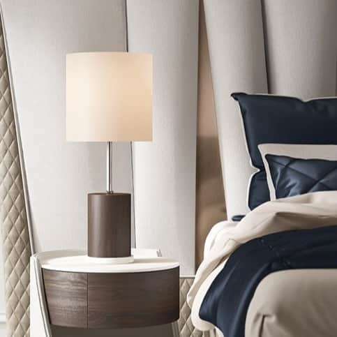 Italian Cassiope King Size Bed With Side table - top_view
