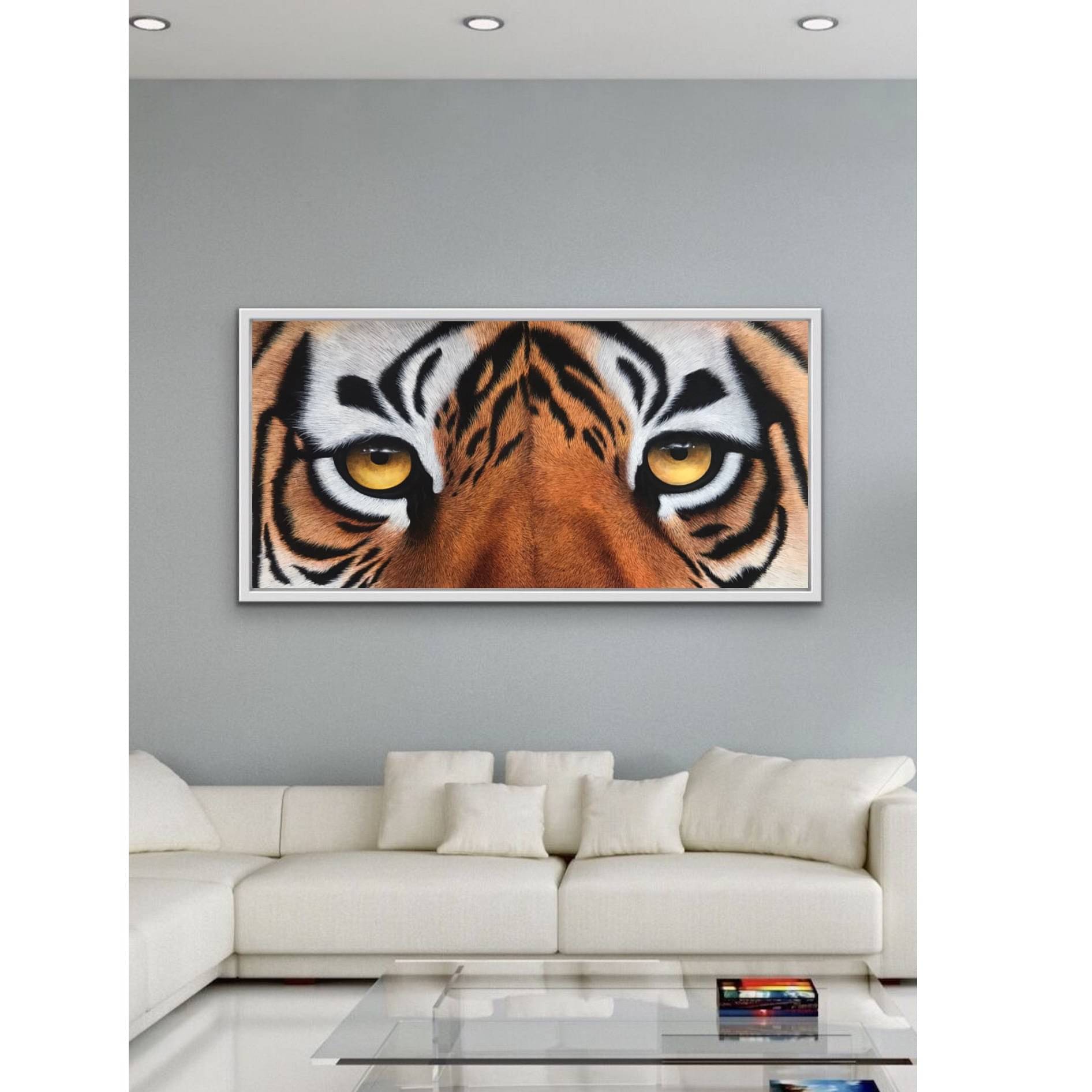 Eyes Of Bengal Tiger Canvas Painting